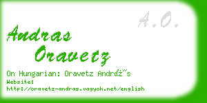 andras oravetz business card